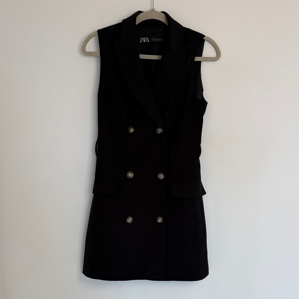 Zara Double Breasted Button Front Mini Dress